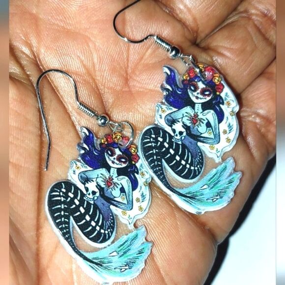 Super cute anime mermaid earrings - Picture 2 of 6